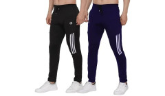 GR-Classic Polyester Solid Track Pants for Men, Pa...